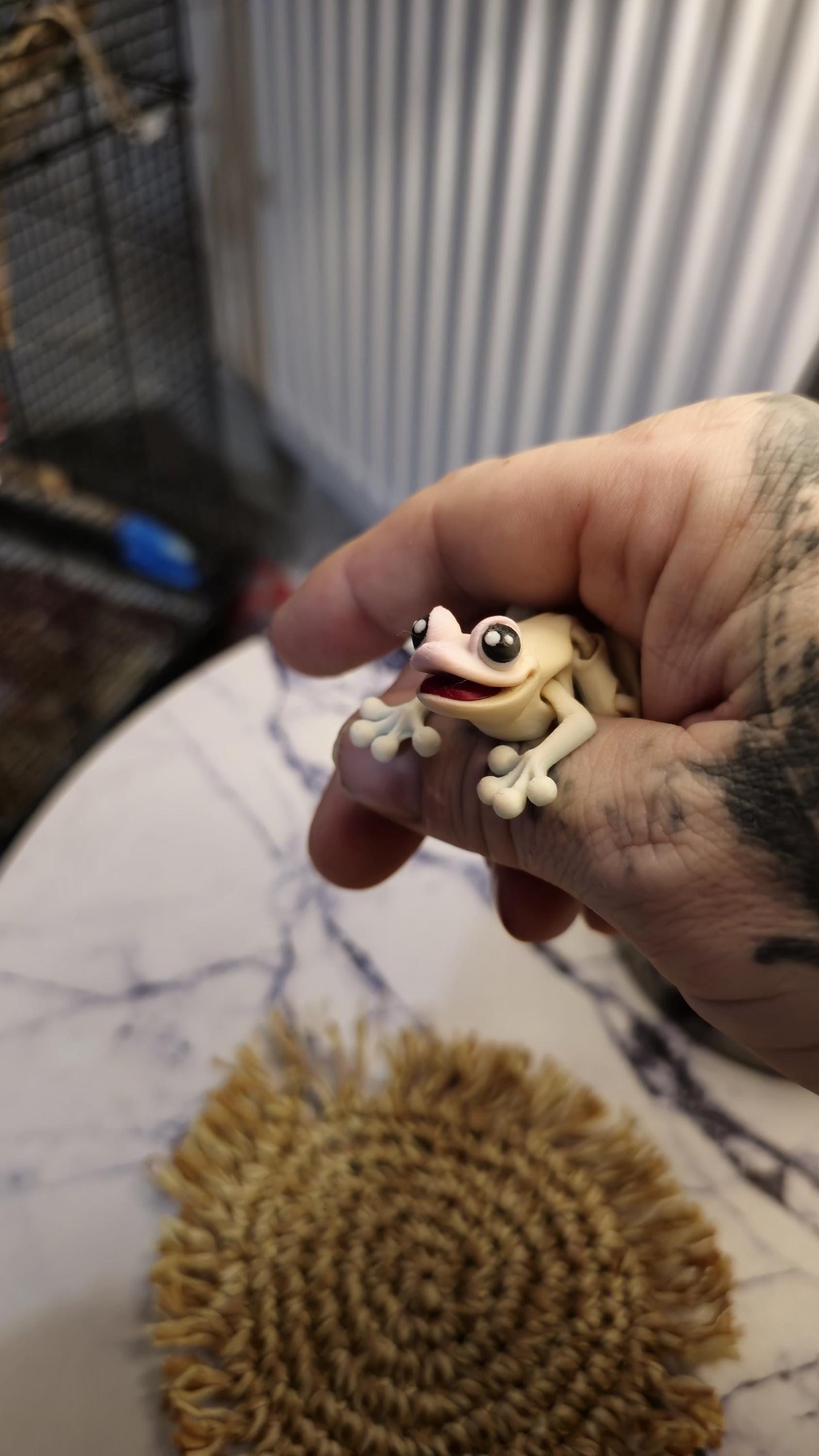 3D Printed Frog β Articulated Fidget Animal Toy β Cute Desk Pet Decor β Poseable Frog Gift