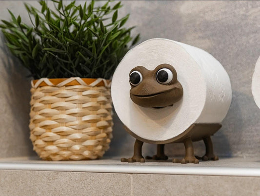 Chunky Frog Toilet Roll Holder – Quirky 3D Printed Bathroom Decor