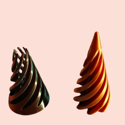 Impossible Pyramid – Sensory Passthrough Sculpture | Spiral Cone Design | Tri-Colour Base + Dual-Colour Core | UK-Made