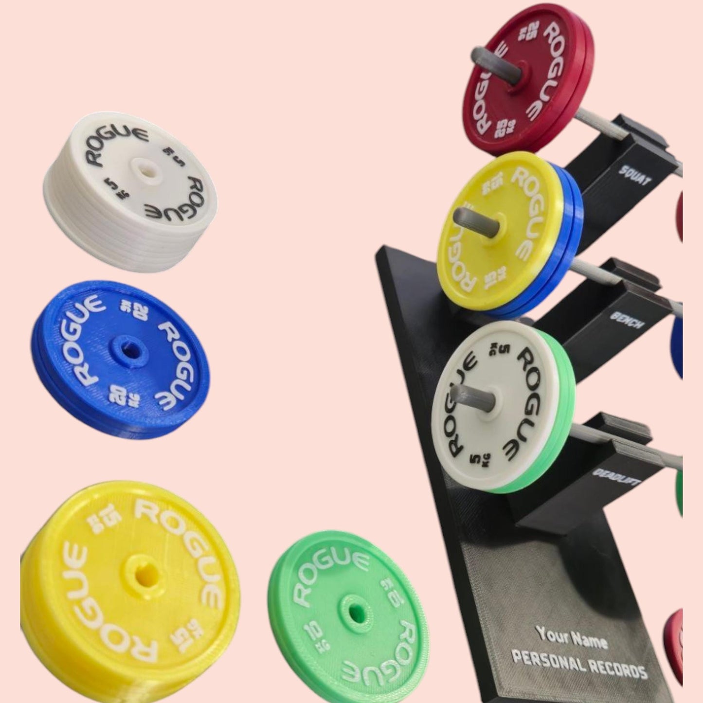 Personal Lifting Tracker Board – Weightlifting Log for Powerlifters & CrossFit – Track PRs up to 470kg – Gym Progress Board