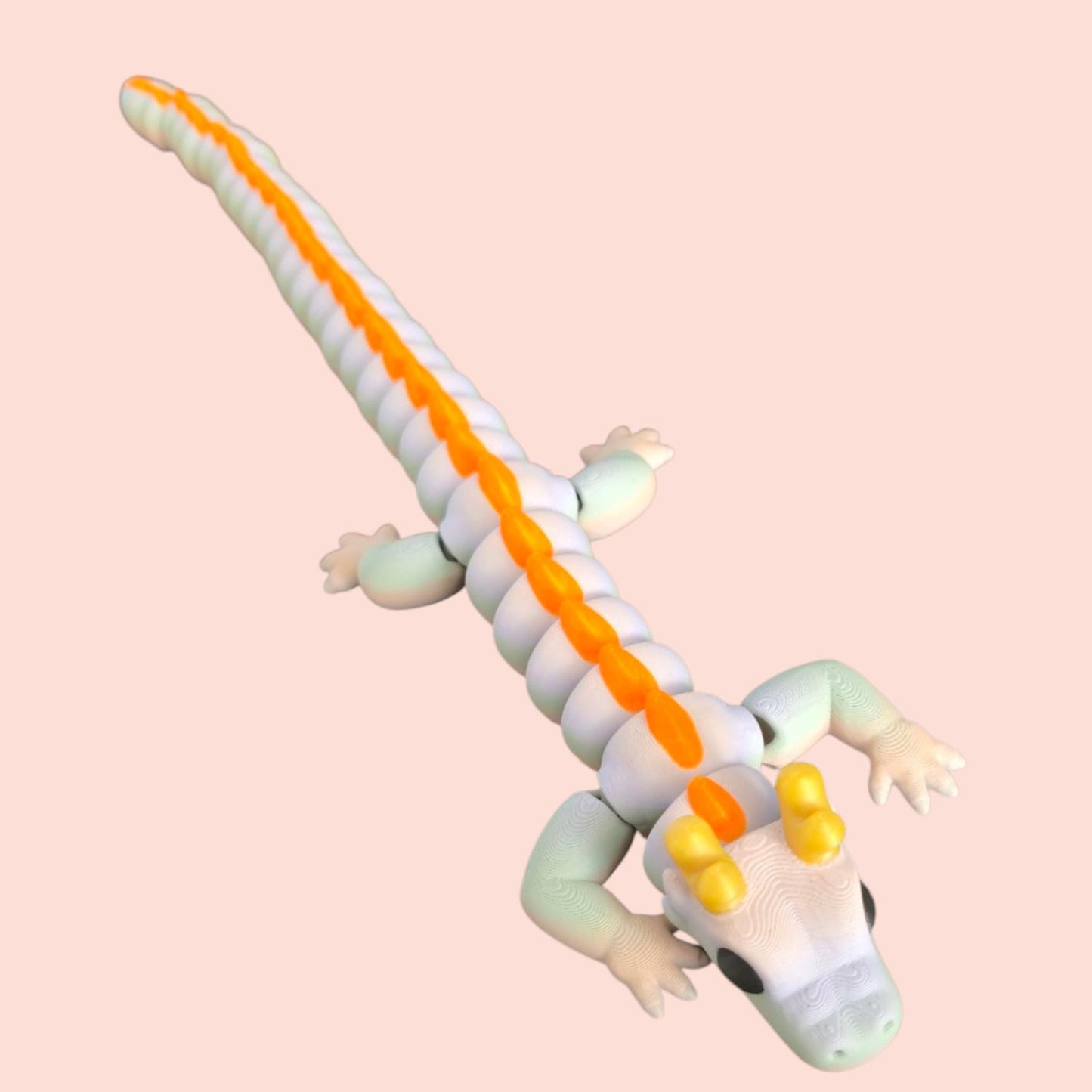 Qinglong XL 13" Baby Dragon – Squishy Articulated Sensory Pal – Pastel Rainbow Magic