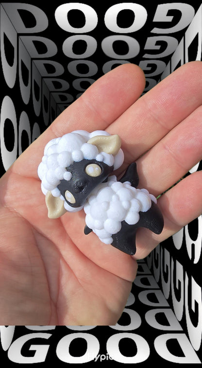 Sheep Pixie –3D Printed Fantasy Creature Figurine – Whimsical Fae Animal –Cute Magical Shelf Decor – Unique Gift for Fairy & Mythical Lovers