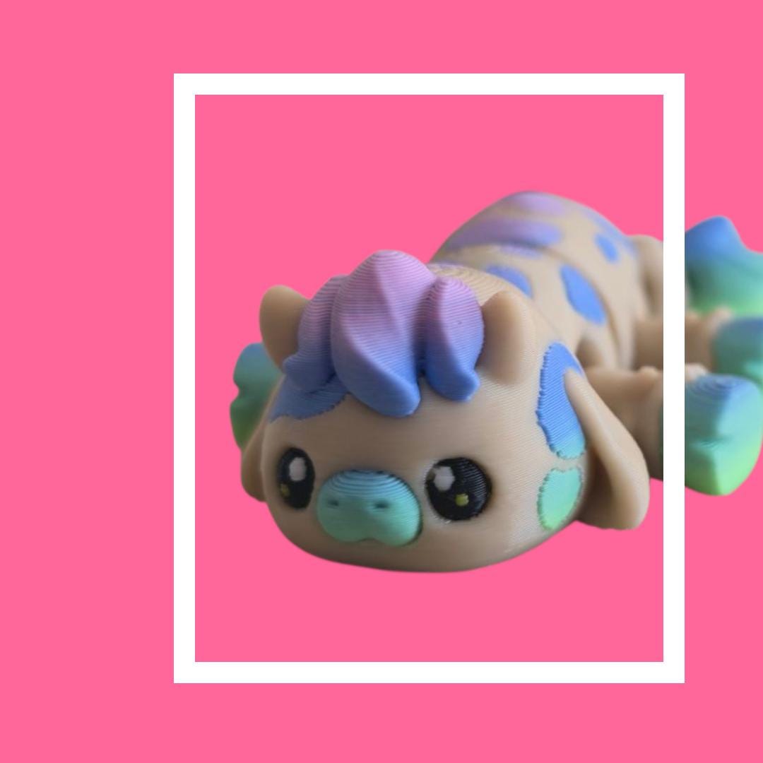 Flexi Cow – 3D Printed Articulated Cow Toy – Cute Poseable Farm Animal Figurine – Fidget Toy Gift for Kids & Cow Lovers, Moo.