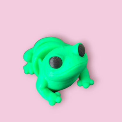 BullFrog – Articulated Fidget Animal  – Cute Desk Pet Decor – Poseable Frog Gift