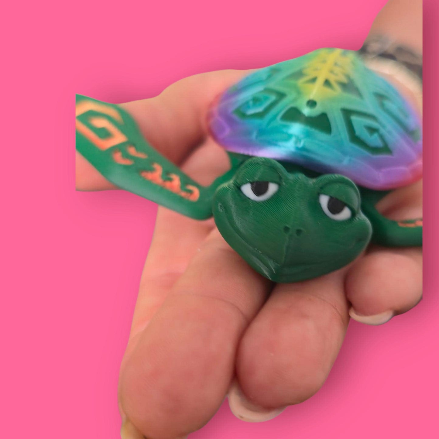 Articulated Sea Turtle Fidget – 3D Printed Sensory Ocean Animal for Stress Relief & Focus