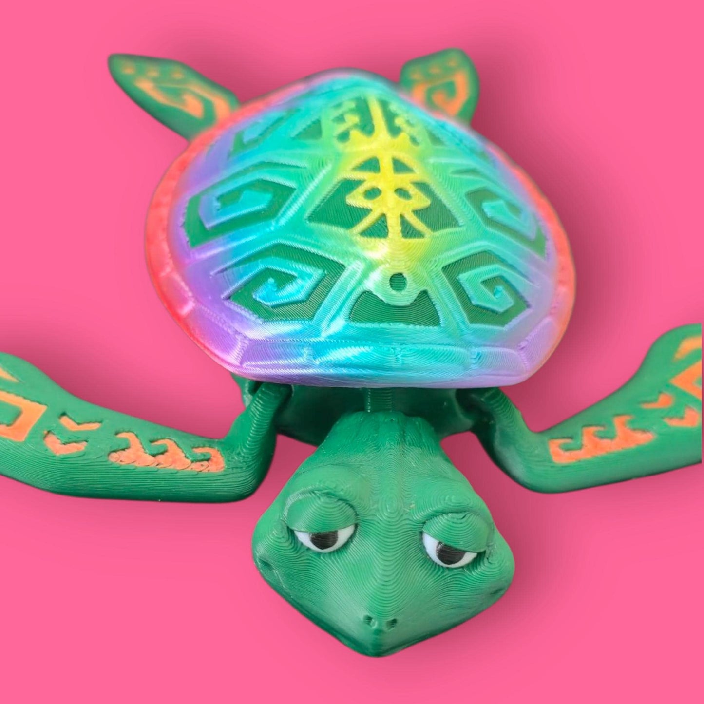 Articulated Sea Turtle Fidget – 3D Printed Sensory Ocean Animal for Stress Relief & Focus