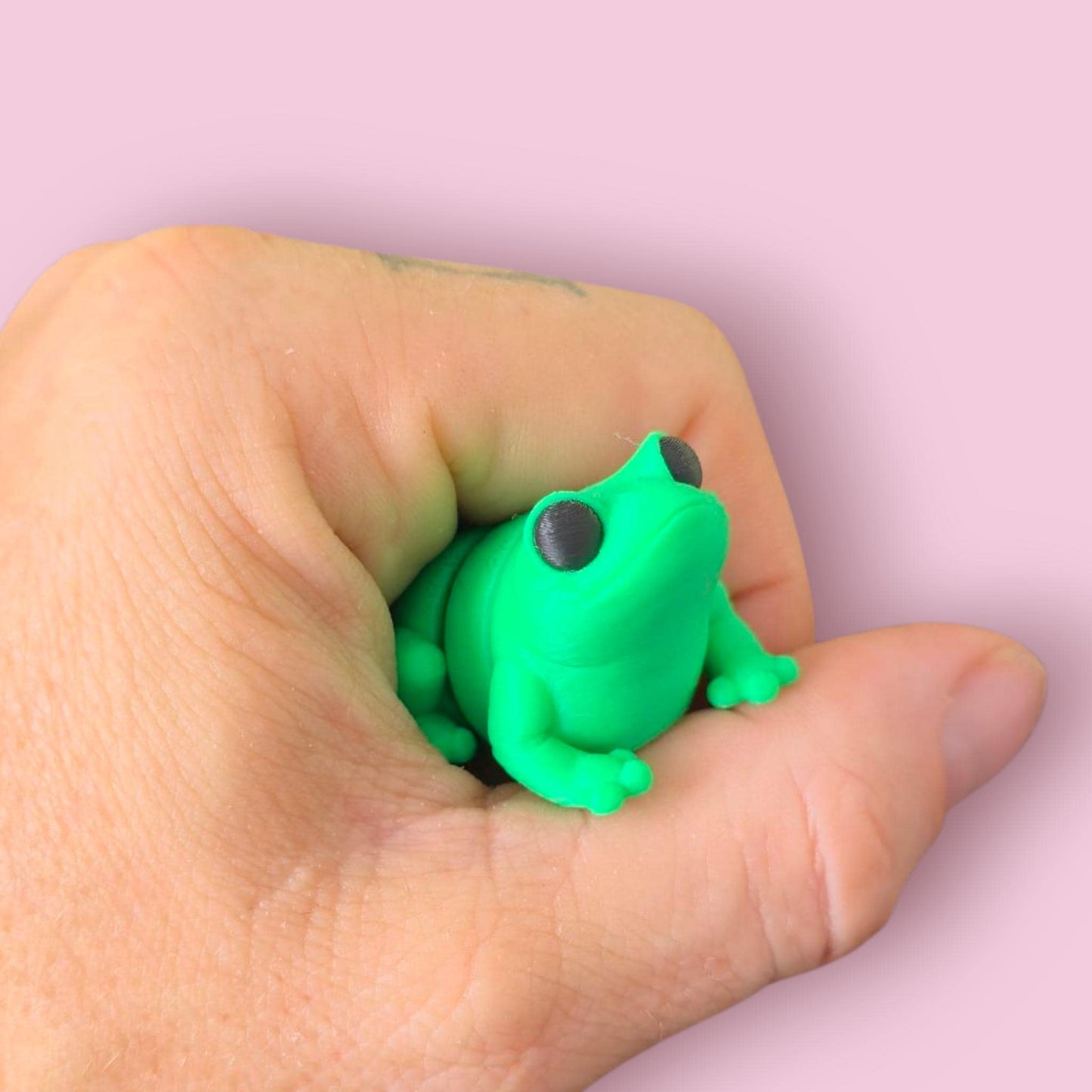 BullFrog – Articulated Fidget Animal  – Cute Desk Pet Decor – Poseable Frog Gift