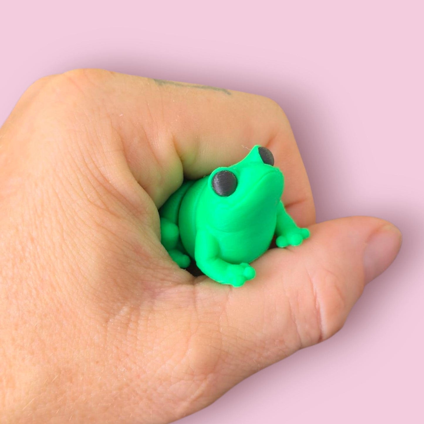 BullFrog – Articulated Fidget Animal  – Cute Desk Pet Decor – Poseable Frog Gift