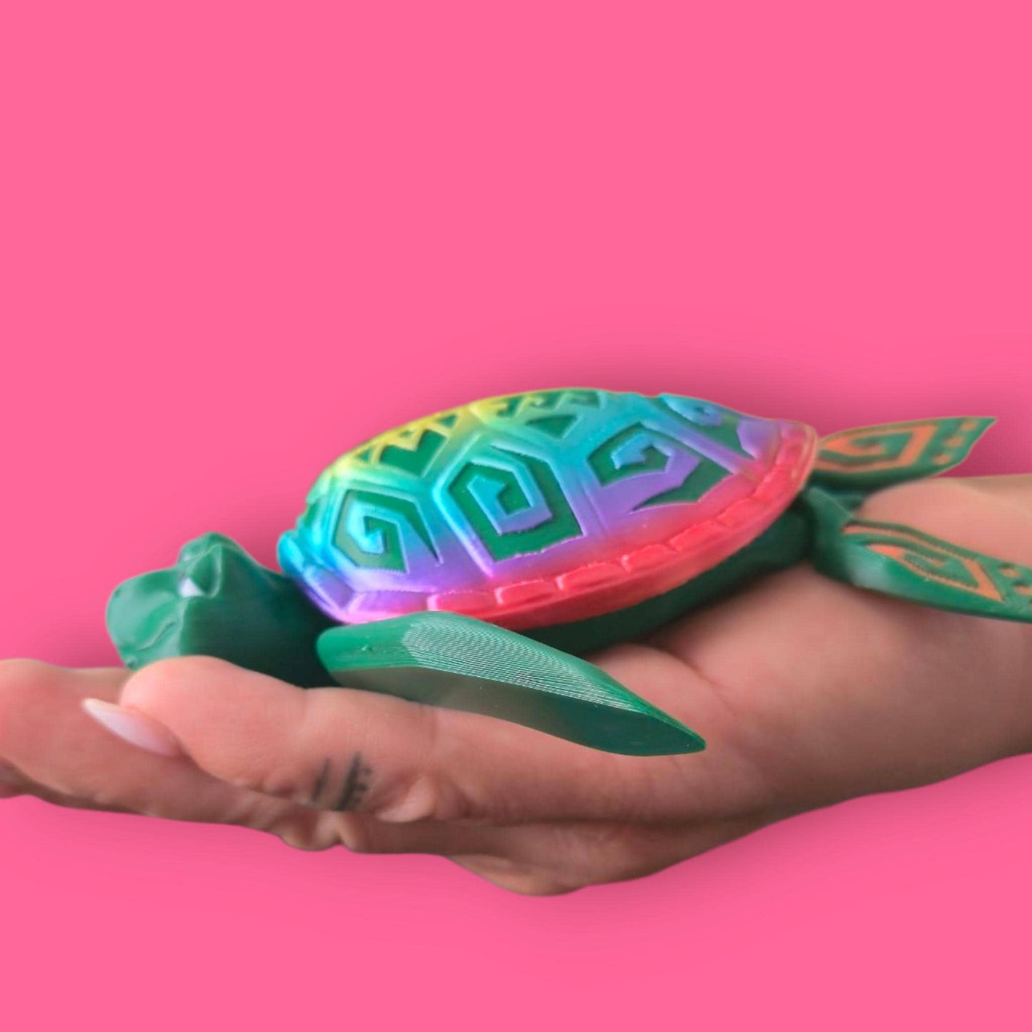 Articulated Sea Turtle Fidget – 3D Printed Sensory Ocean Animal for Stress Relief & Focus