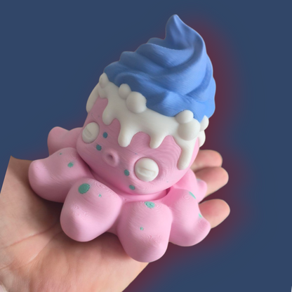 "Large 3D Printed Sensory Octopus Spinner – Fidget Toy for Anxiety, Autism & ADHD – Articulated Stress Relief Gift