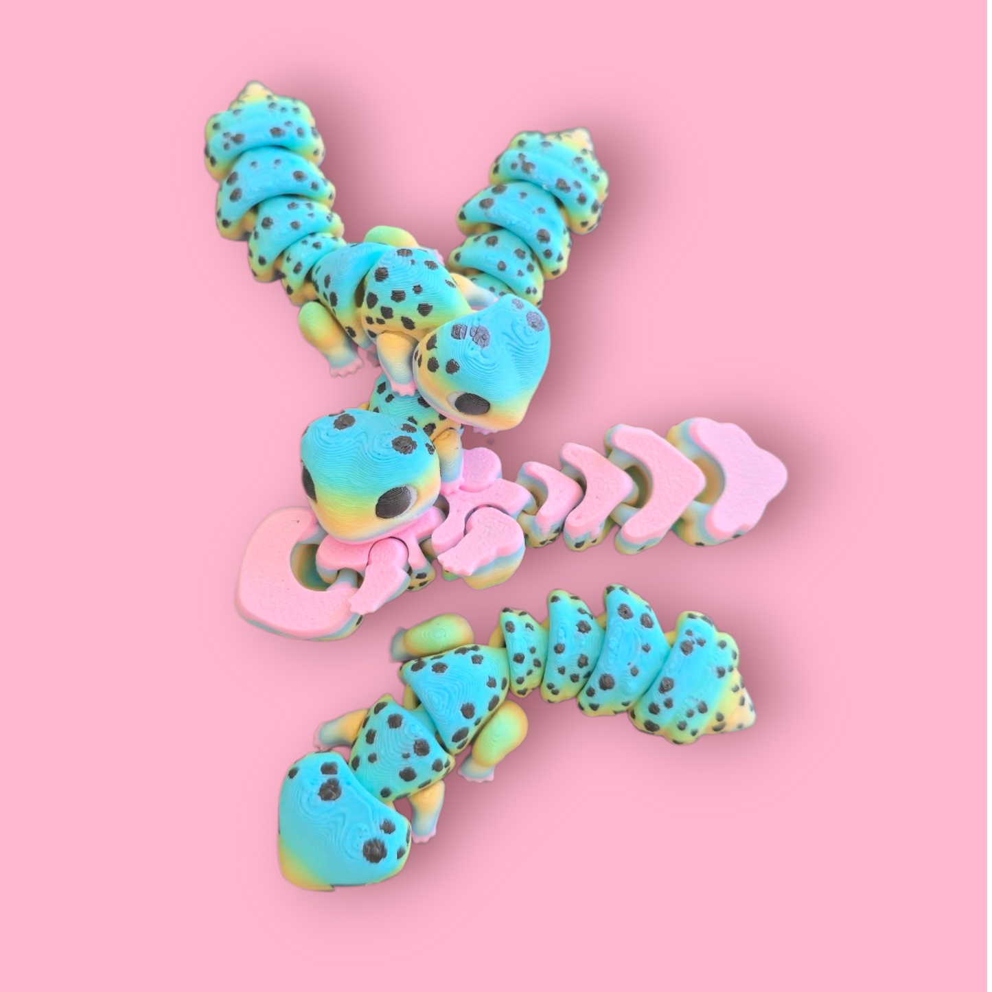 Lepord Geko – Articulated Fidget Animal Toy – Cute Desk Pet Decor – Poseable Geko Gift