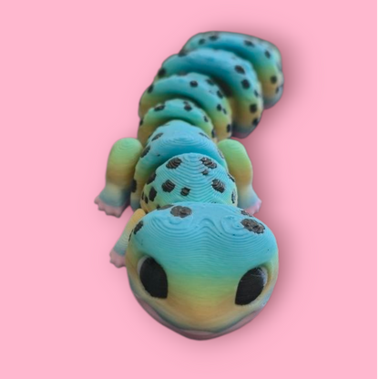 Lepord Geko – Articulated Fidget Animal Toy – Cute Desk Pet Decor – Poseable Geko Gift
