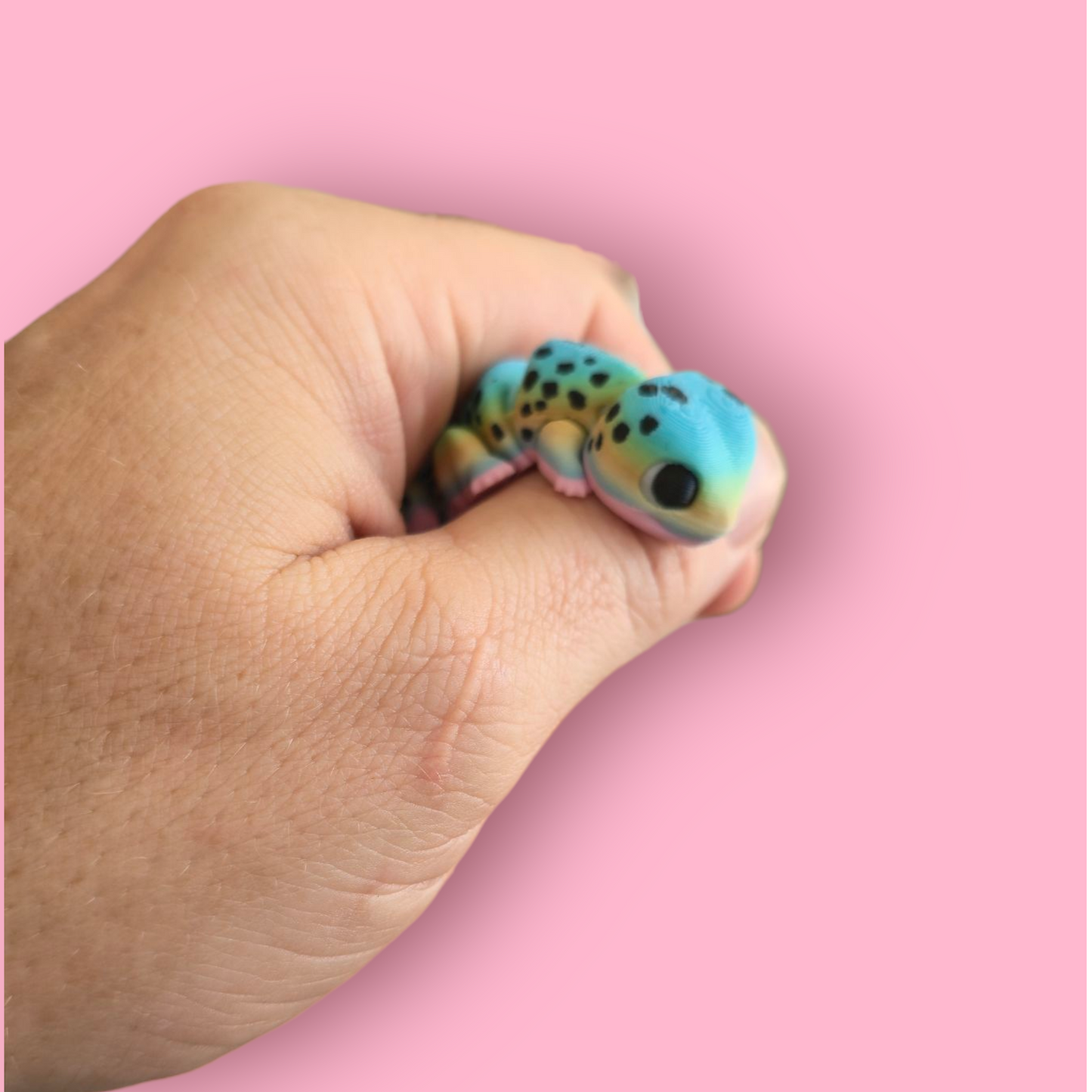 Lepord Geko – Articulated Fidget Animal Toy – Cute Desk Pet Decor – Poseable Geko Gift